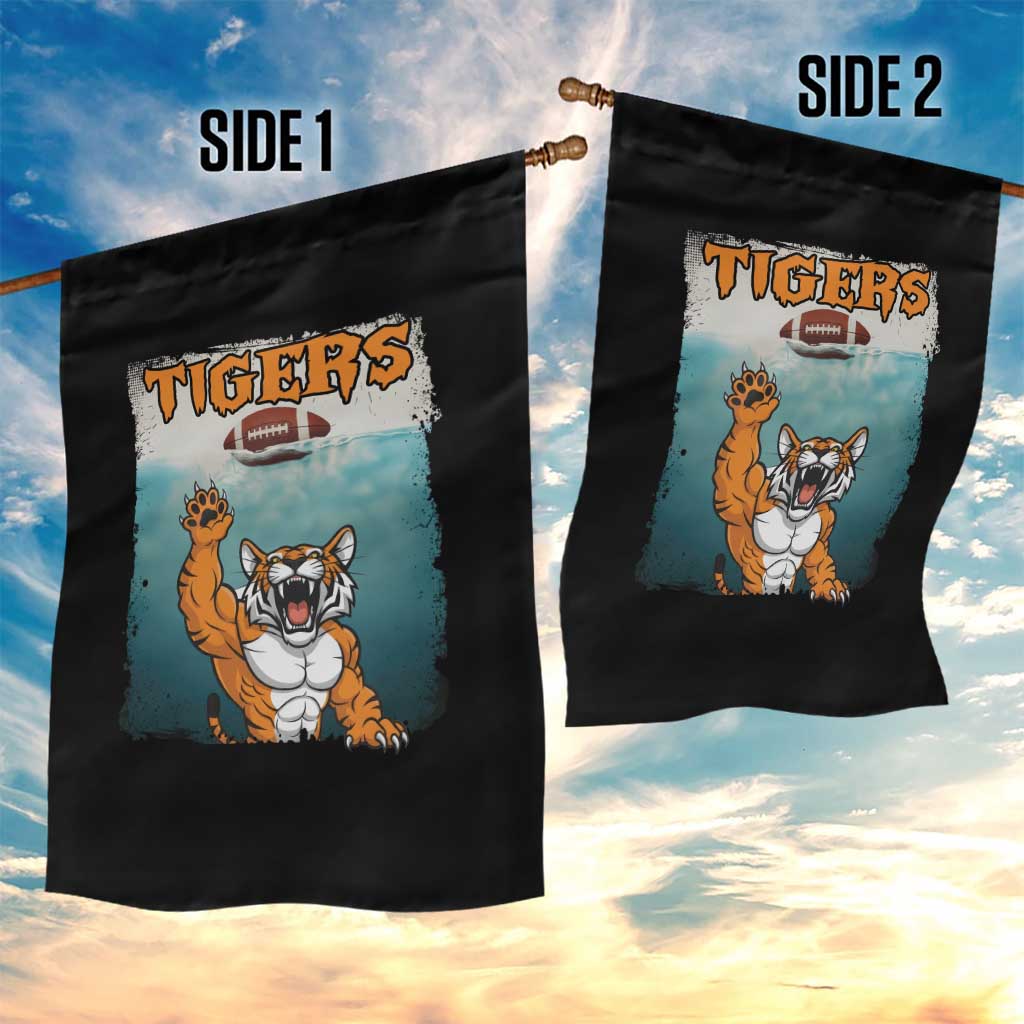 Bengal Tiger Football Garden Flag Horror Parody Gift - Wonder Print Shop