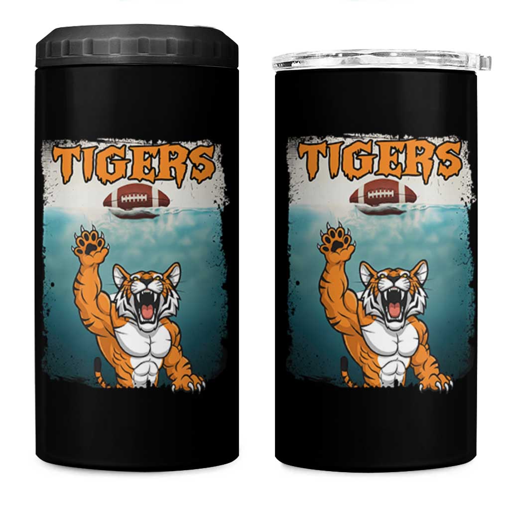 Bengal Tiger Football 4 in 1 Can Cooler Tumbler Horror Parody Gift - Wonder Print Shop