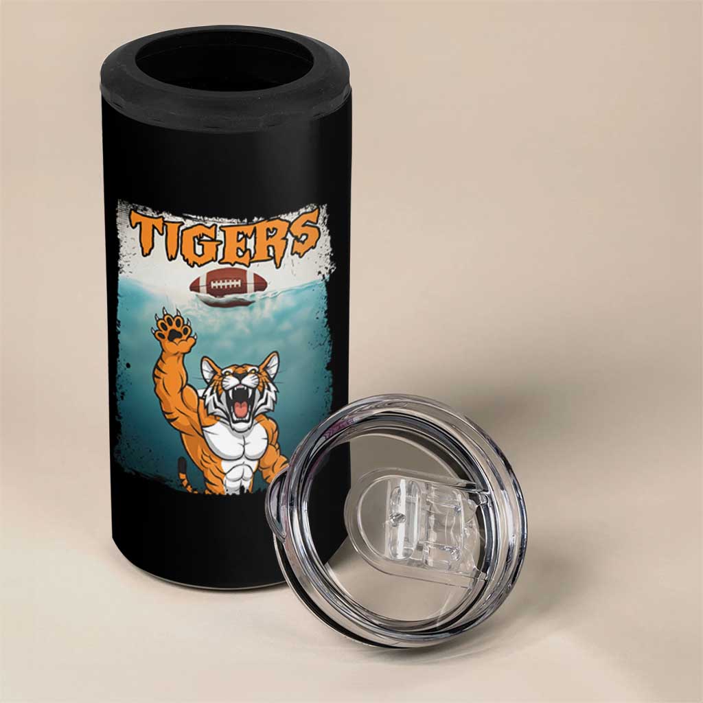 Bengal Tiger Football 4 in 1 Can Cooler Tumbler Horror Parody Gift - Wonder Print Shop