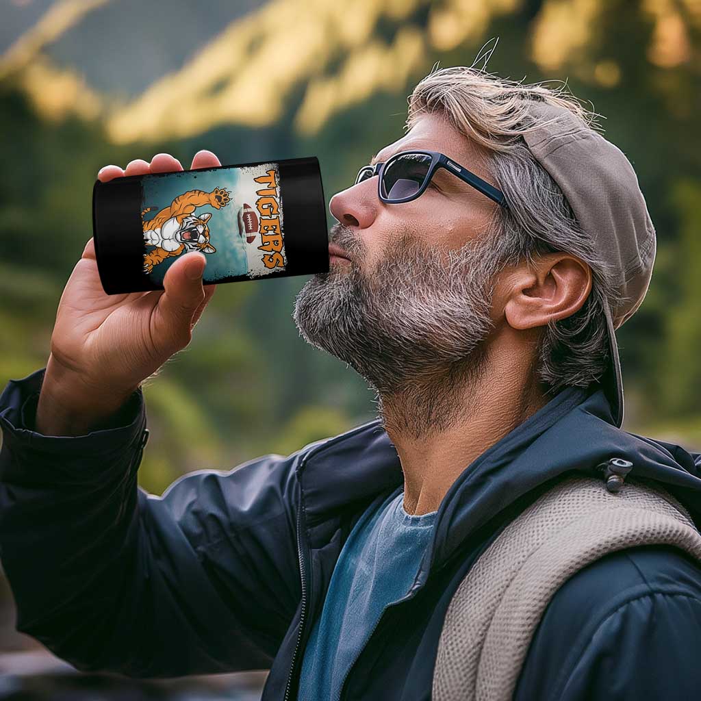 Bengal Tiger Football 4 in 1 Can Cooler Tumbler Horror Parody Gift - Wonder Print Shop