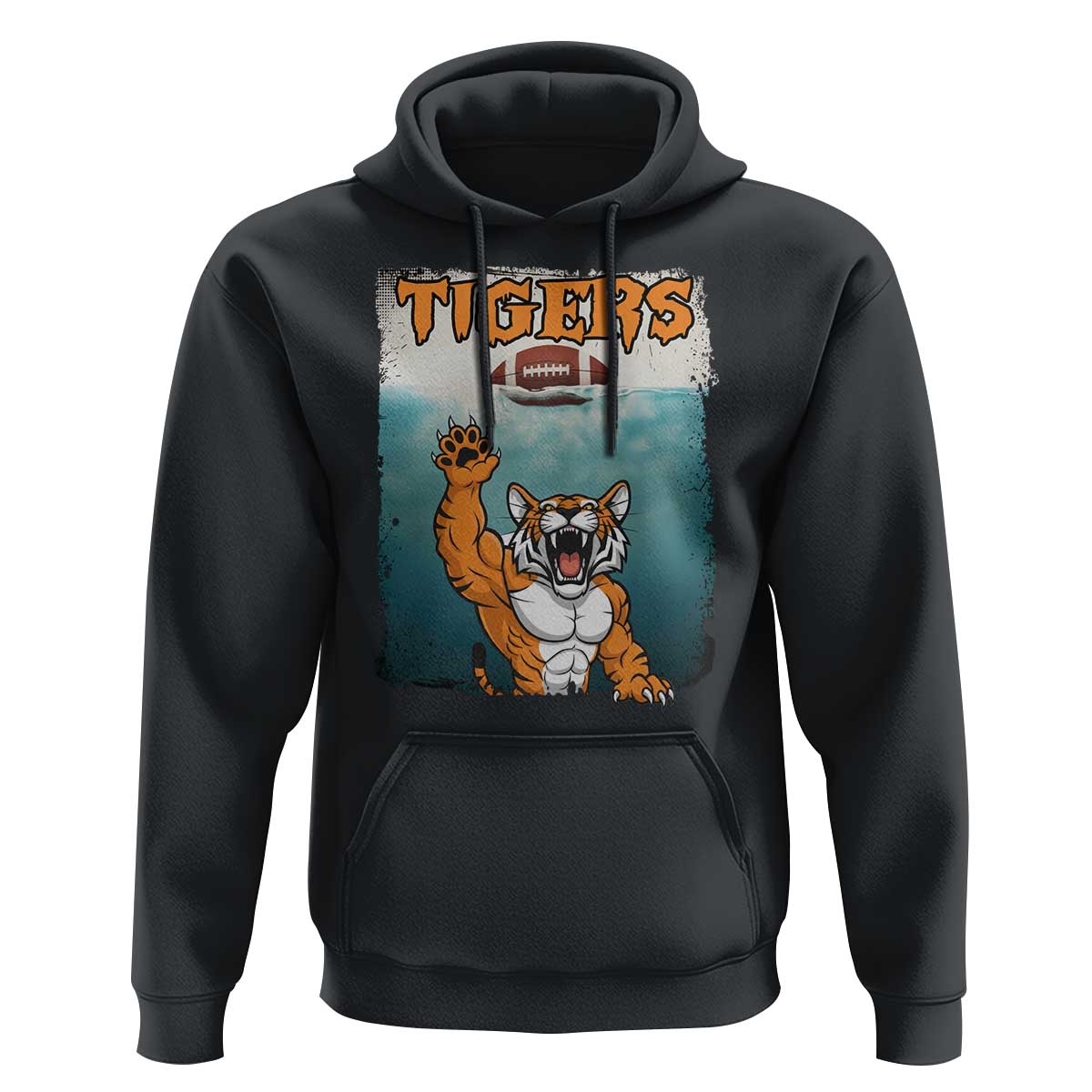 Bengal Tiger Football Hoodie Horror Parody Gift - Wonder Print Shop