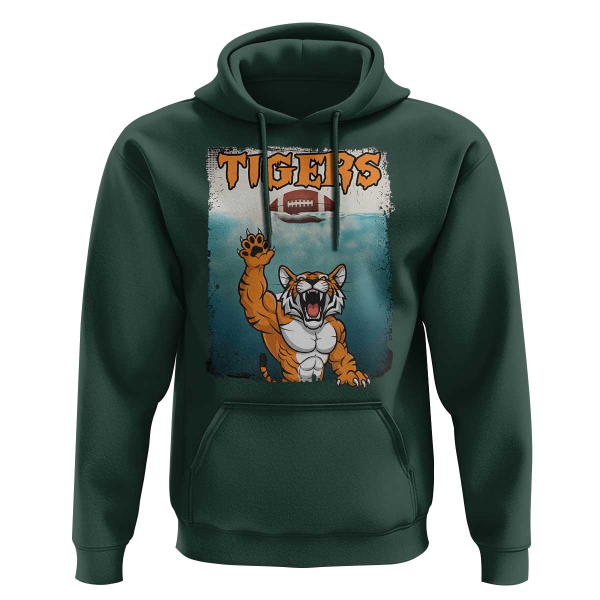 Bengal Tiger Football Hoodie Horror Parody Gift - Wonder Print Shop