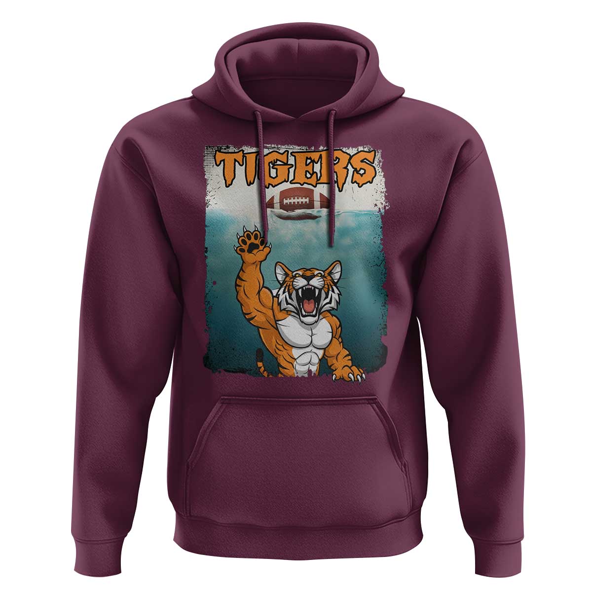 Bengal Tiger Football Hoodie Horror Parody Gift - Wonder Print Shop