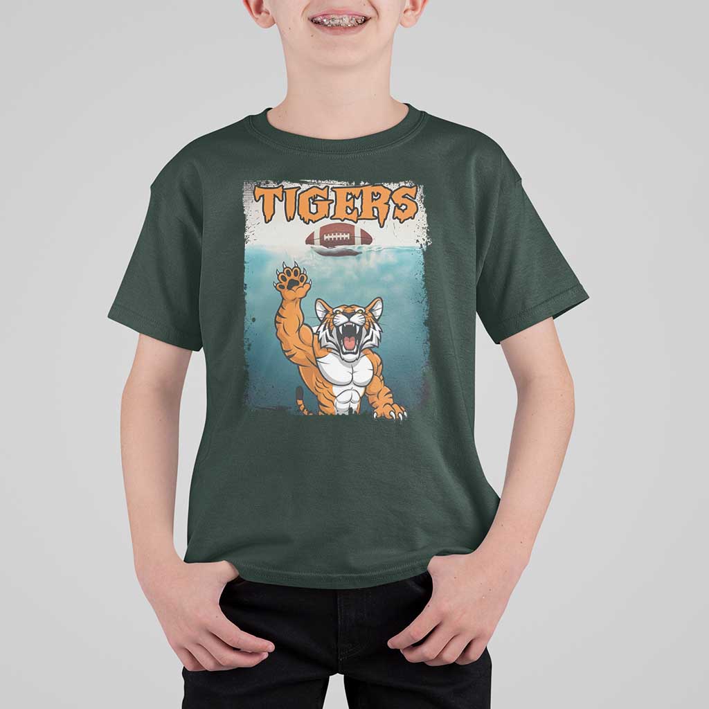 Bengal Tiger Football T Shirt For Kid Horror Parody Gift - Wonder Print Shop