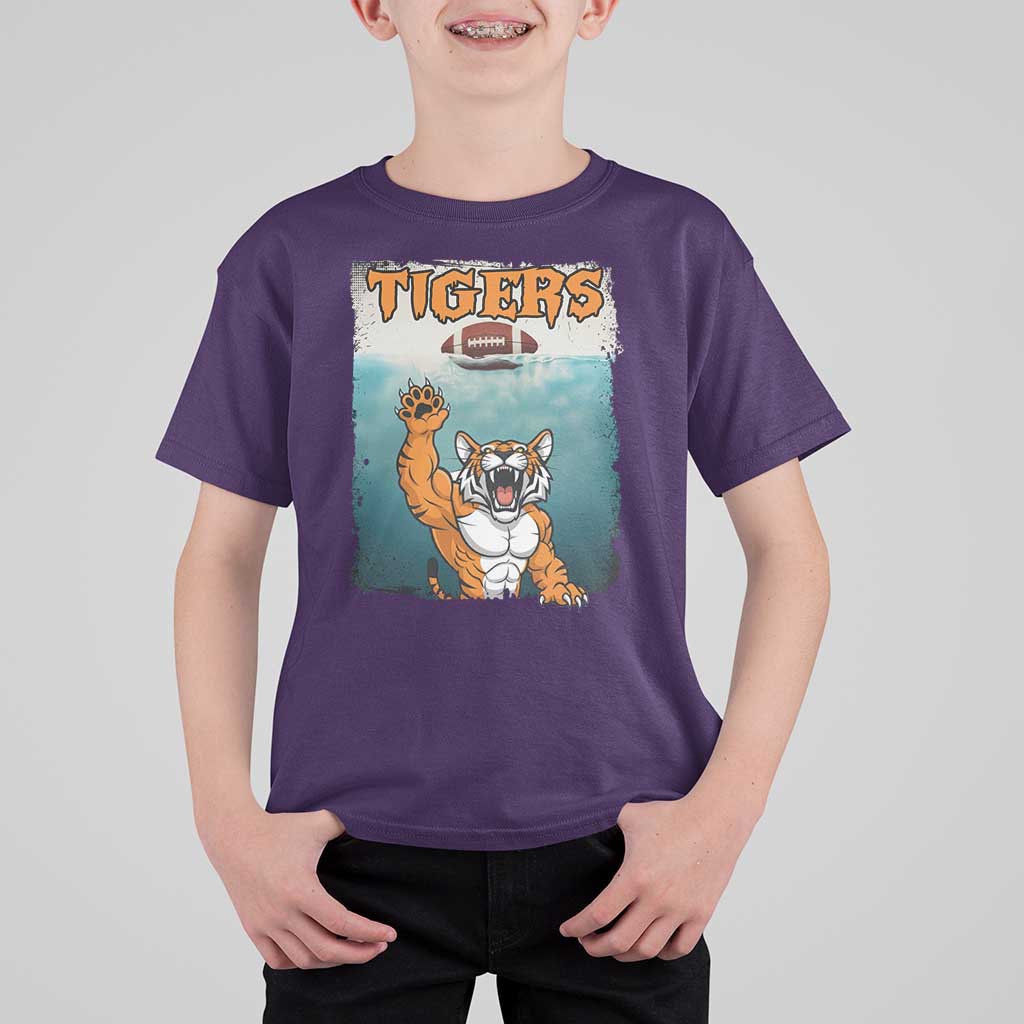 Bengal Tiger Football T Shirt For Kid Horror Parody Gift - Wonder Print Shop