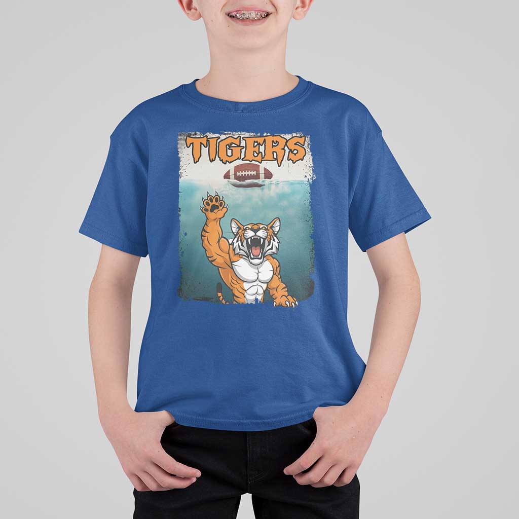 Bengal Tiger Football T Shirt For Kid Horror Parody Gift - Wonder Print Shop