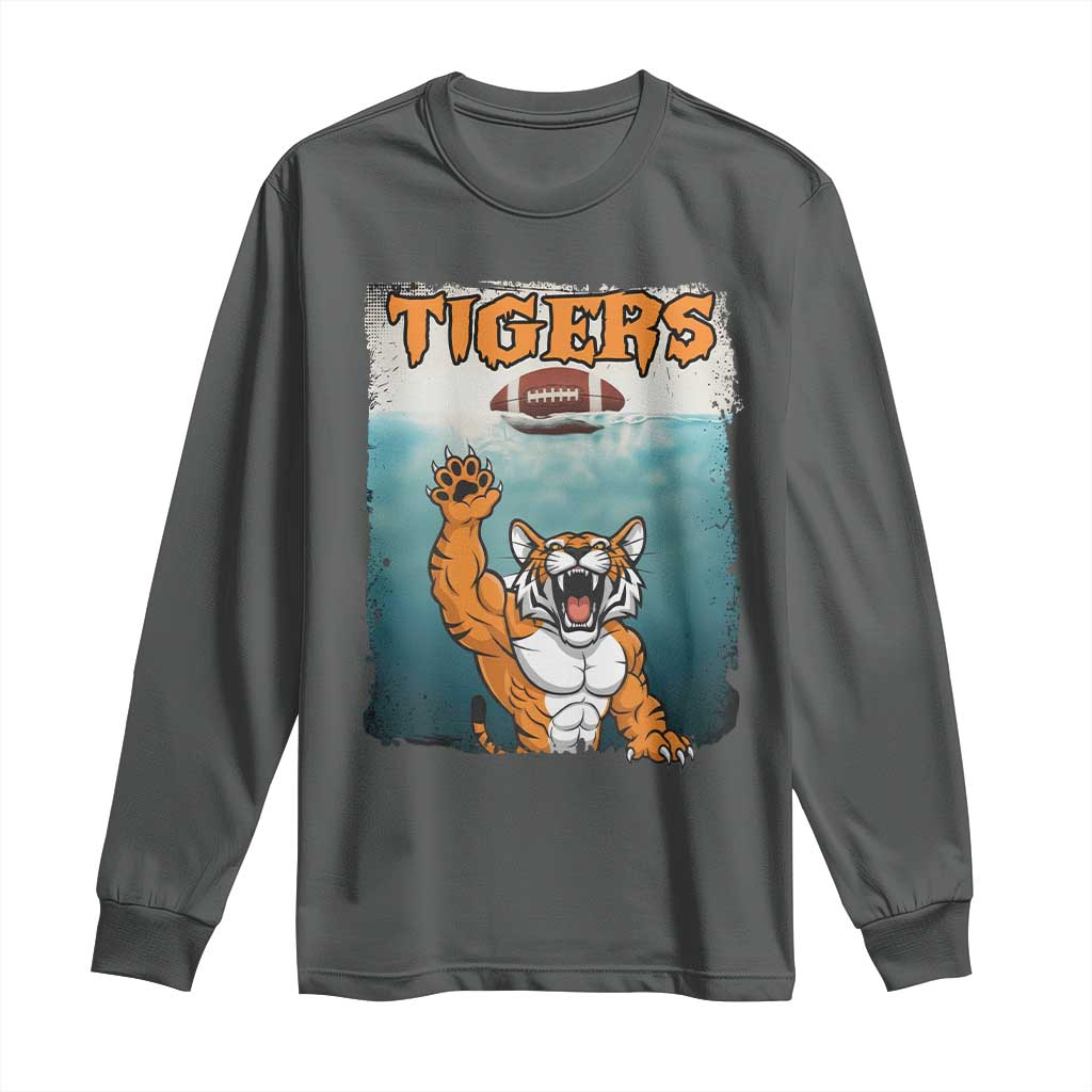 Bengal Tiger Football Long Sleeve Shirt Horror Parody Gift - Wonder Print Shop