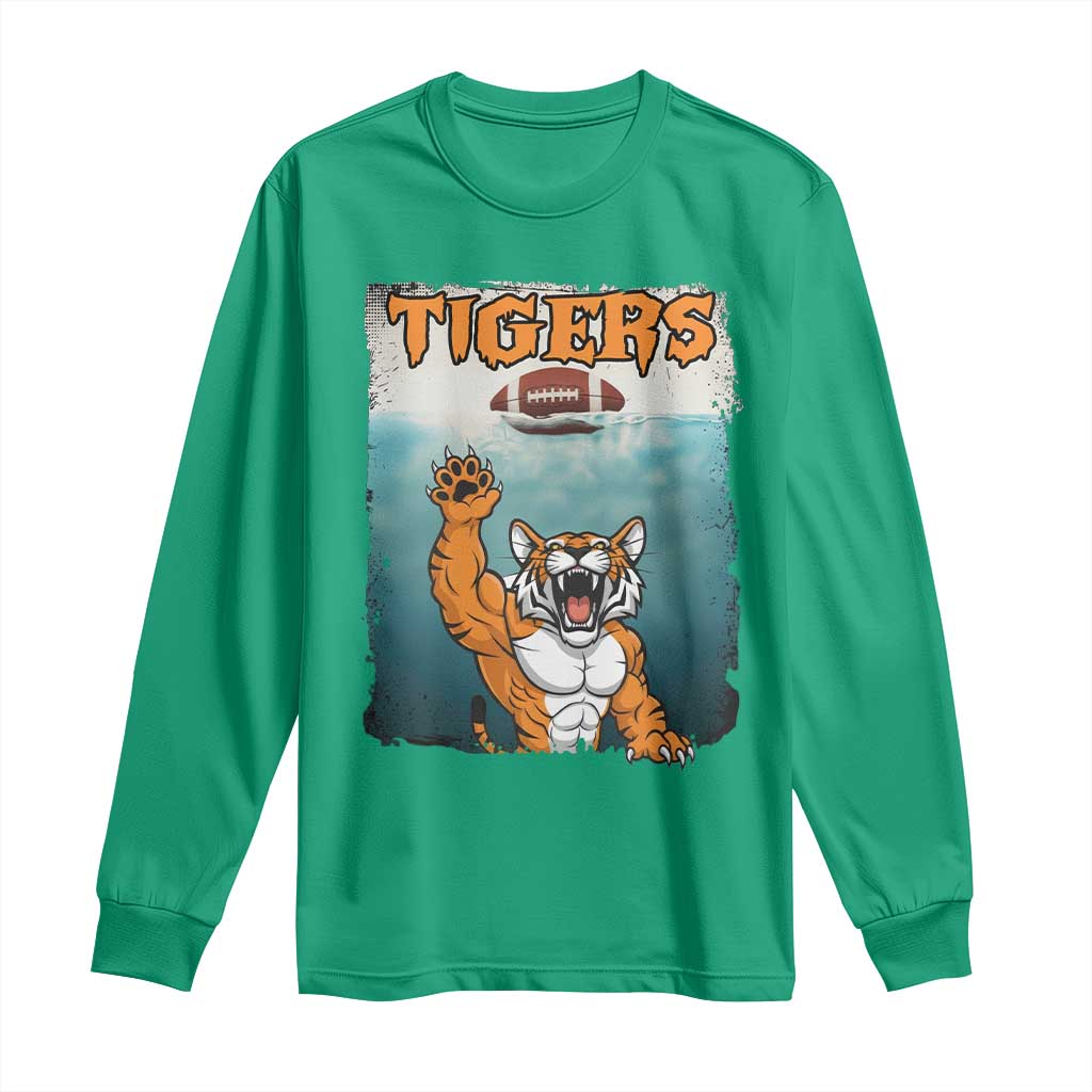 Bengal Tiger Football Long Sleeve Shirt Horror Parody Gift - Wonder Print Shop