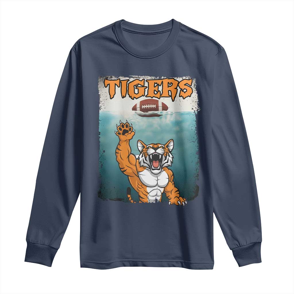 Bengal Tiger Football Long Sleeve Shirt Horror Parody Gift - Wonder Print Shop