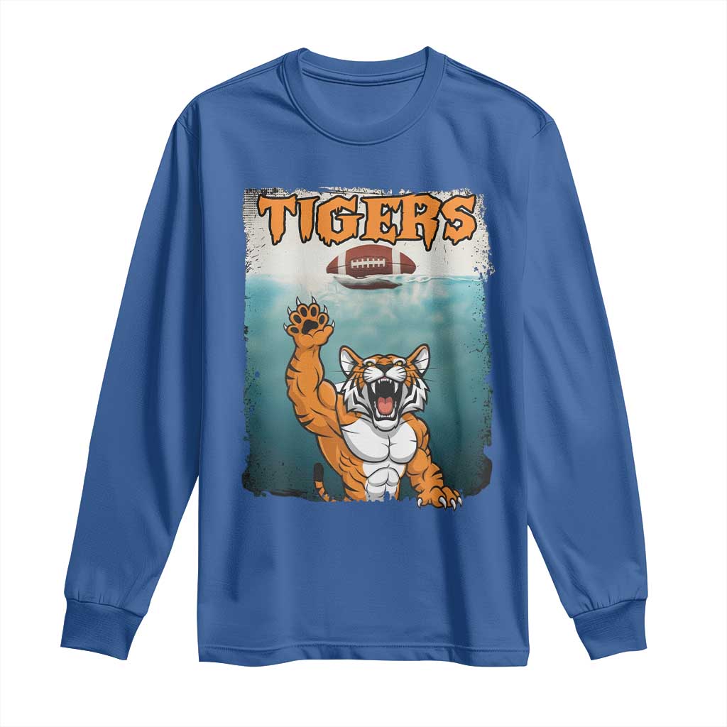 Bengal Tiger Football Long Sleeve Shirt Horror Parody Gift - Wonder Print Shop