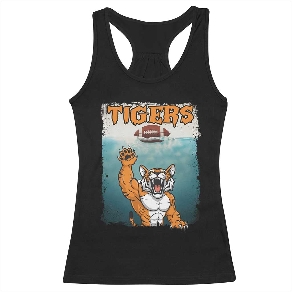 Bengal Tiger Football Racerback Tank Top Horror Parody Gift - Wonder Print Shop