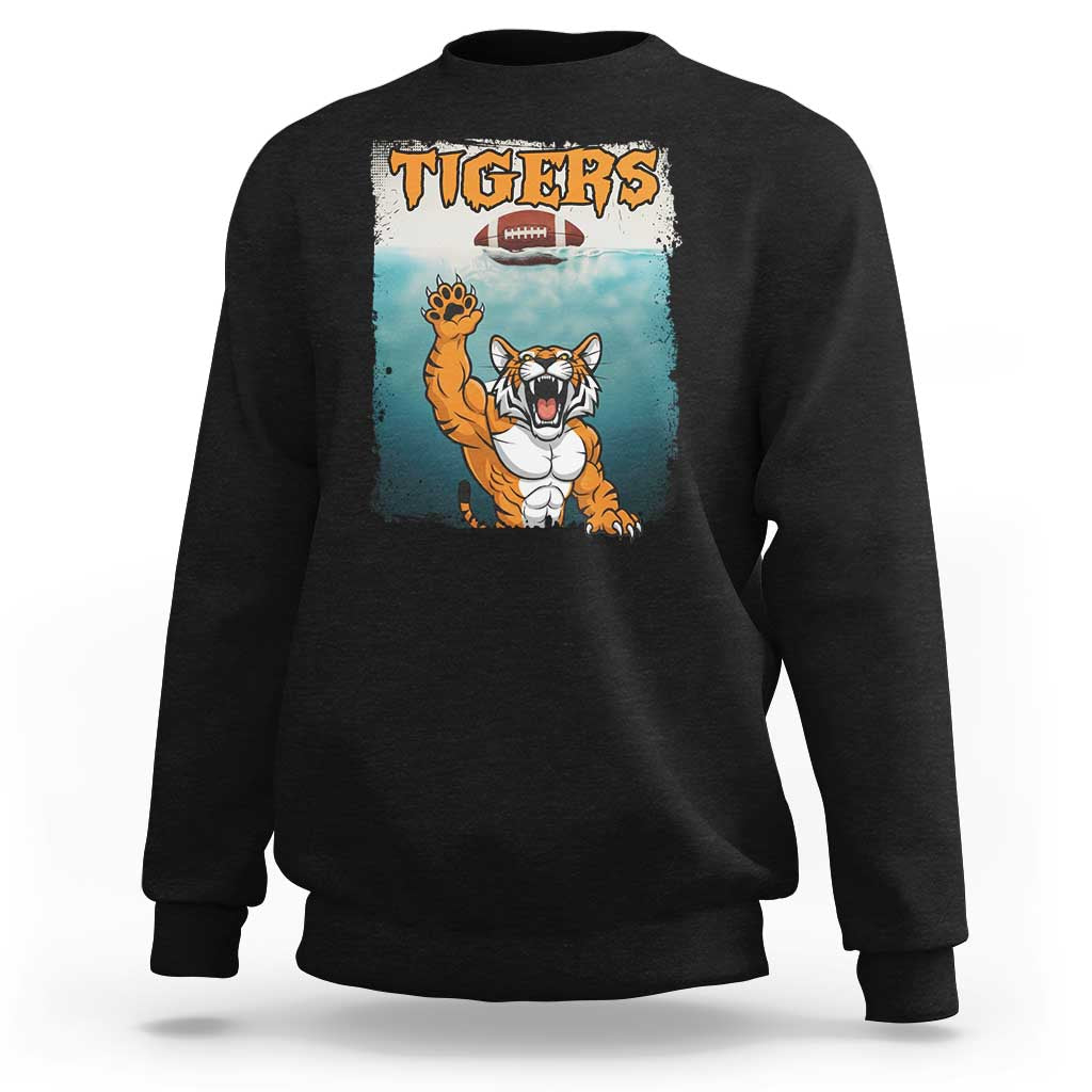 Bengal Tiger Football Sweatshirt Horror Parody Gift - Wonder Print Shop