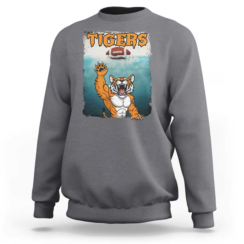 Bengal Tiger Football Sweatshirt Horror Parody Gift - Wonder Print Shop