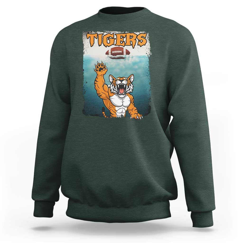 Bengal Tiger Football Sweatshirt Horror Parody Gift - Wonder Print Shop