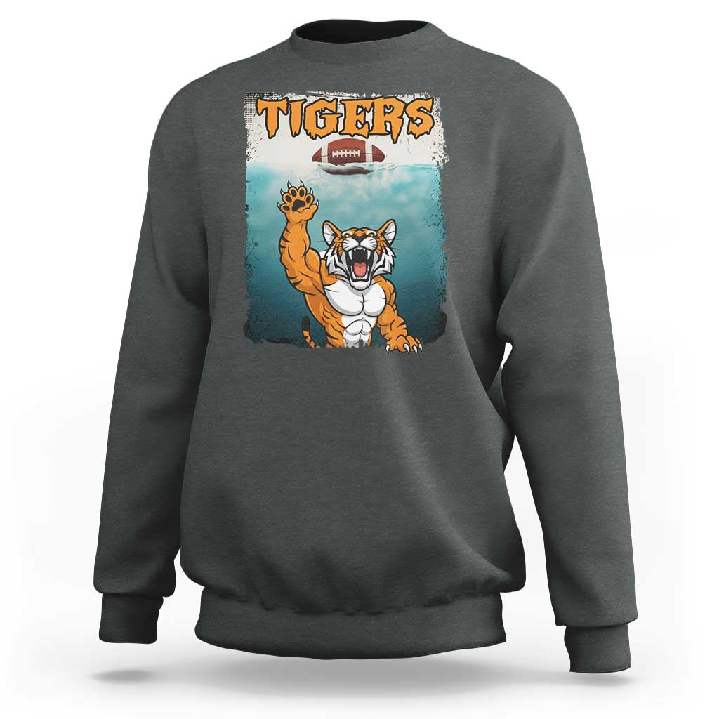 Bengal Tiger Football Sweatshirt Horror Parody Gift - Wonder Print Shop