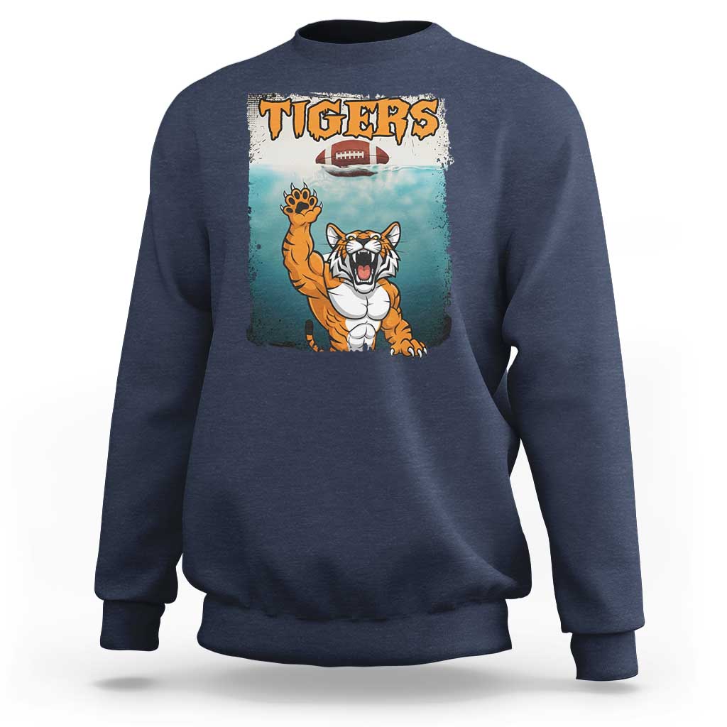 Bengal Tiger Football Sweatshirt Horror Parody Gift - Wonder Print Shop