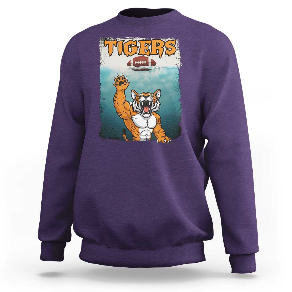 Bengal Tiger Football Sweatshirt Horror Parody Gift - Wonder Print Shop