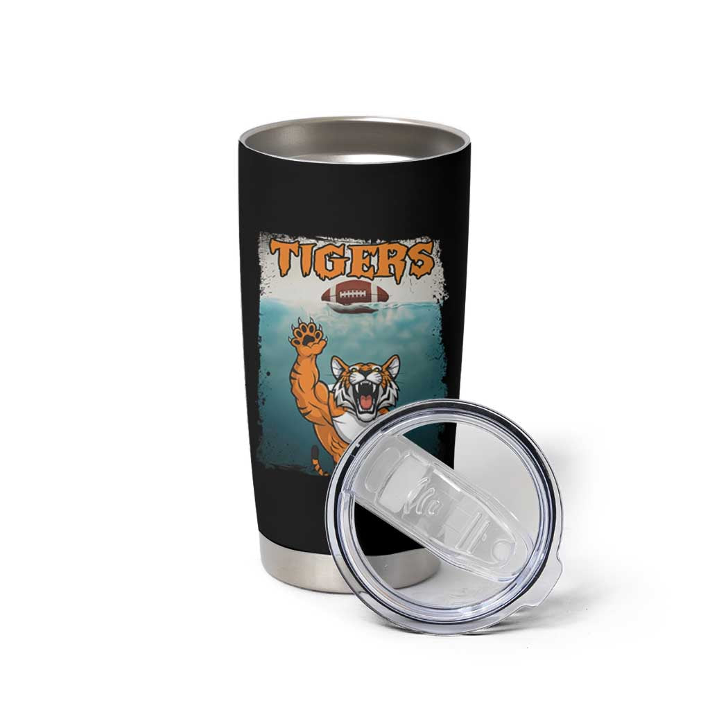 Bengal Tiger Football Tumbler Cup Horror Parody Gift - Wonder Print Shop