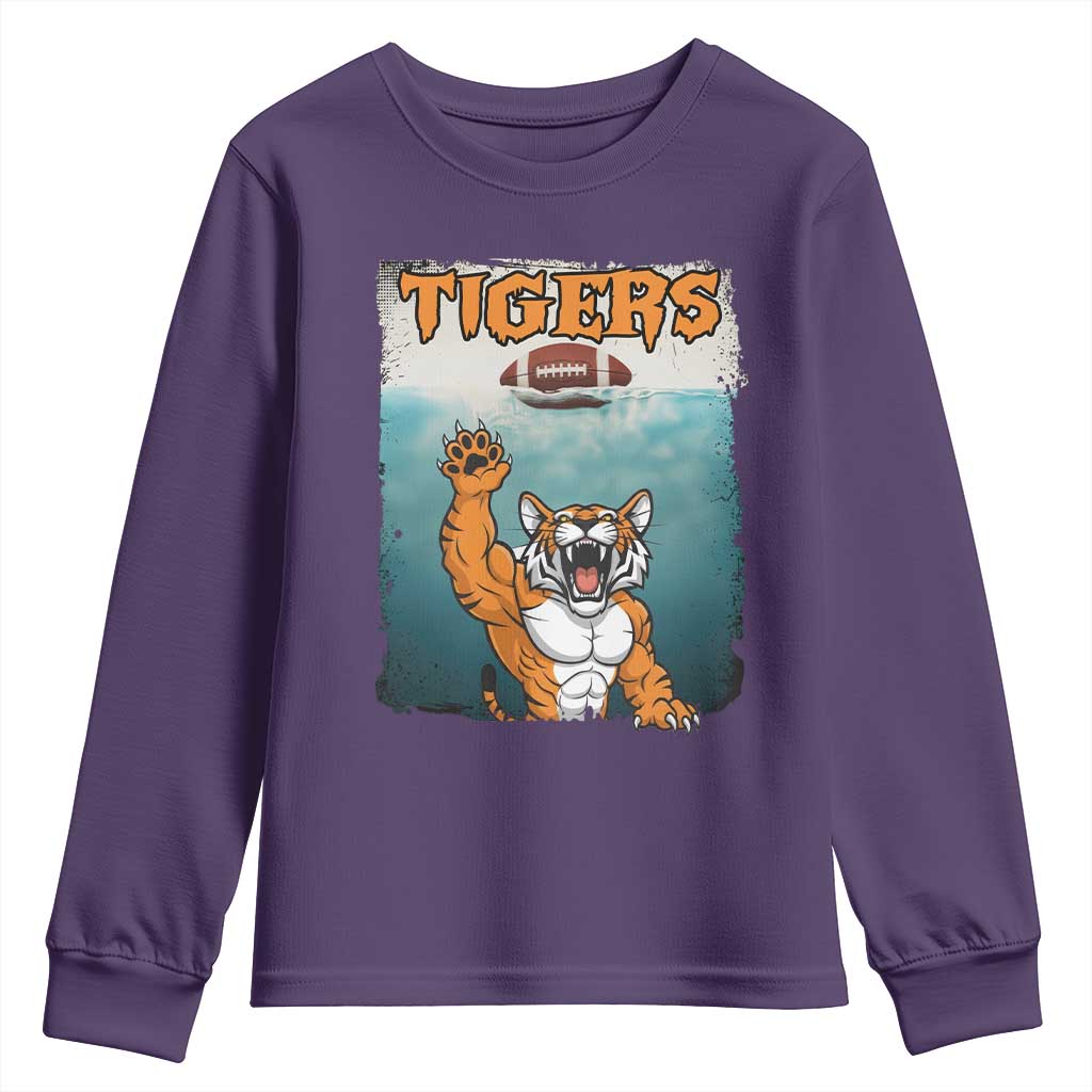 Bengal Tiger Football Youth Sweatshirt Horror Parody Gift - Wonder Print Shop