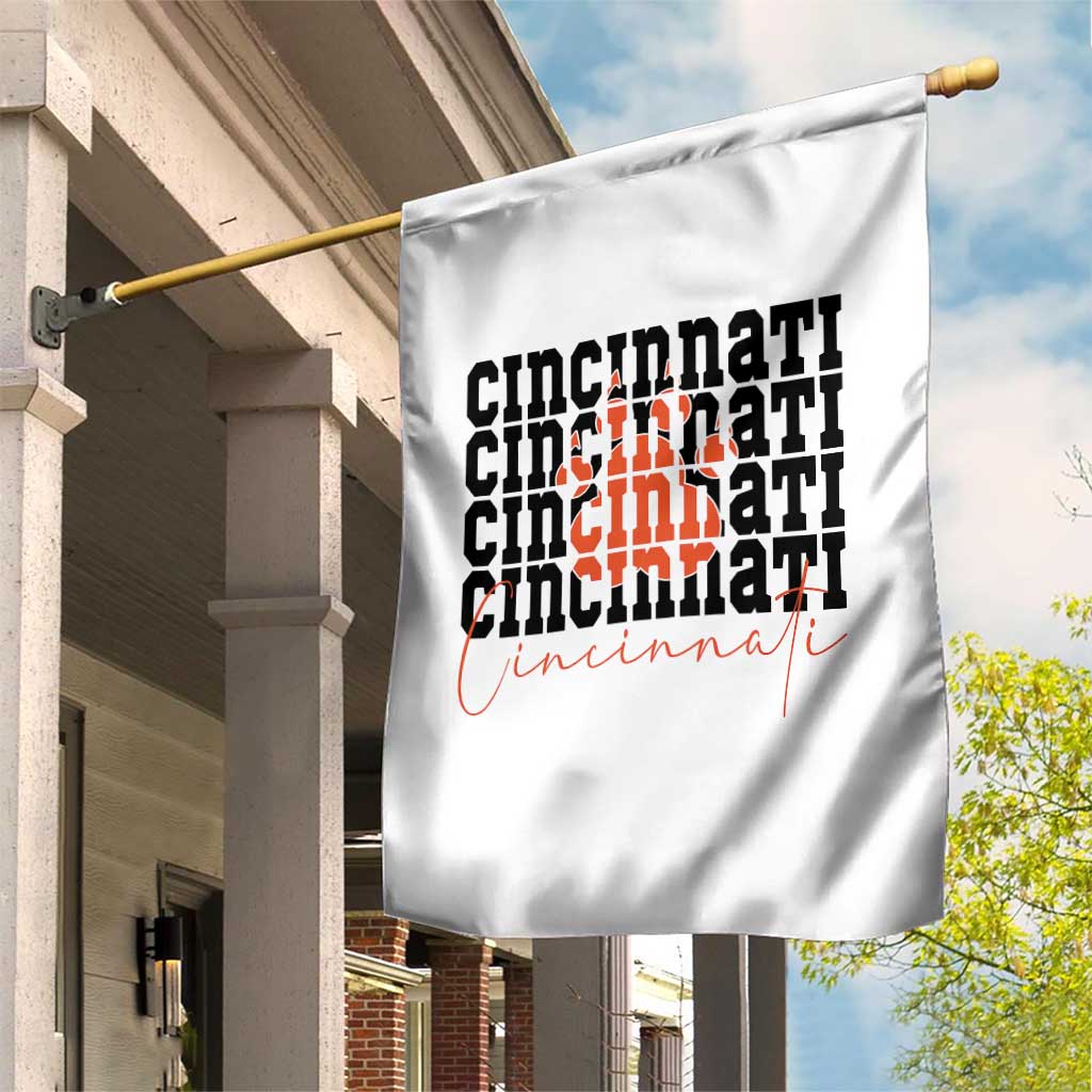 Cincinnati Tiger Paw Garden Flag Football Lover Gift - Wonder Print Shop