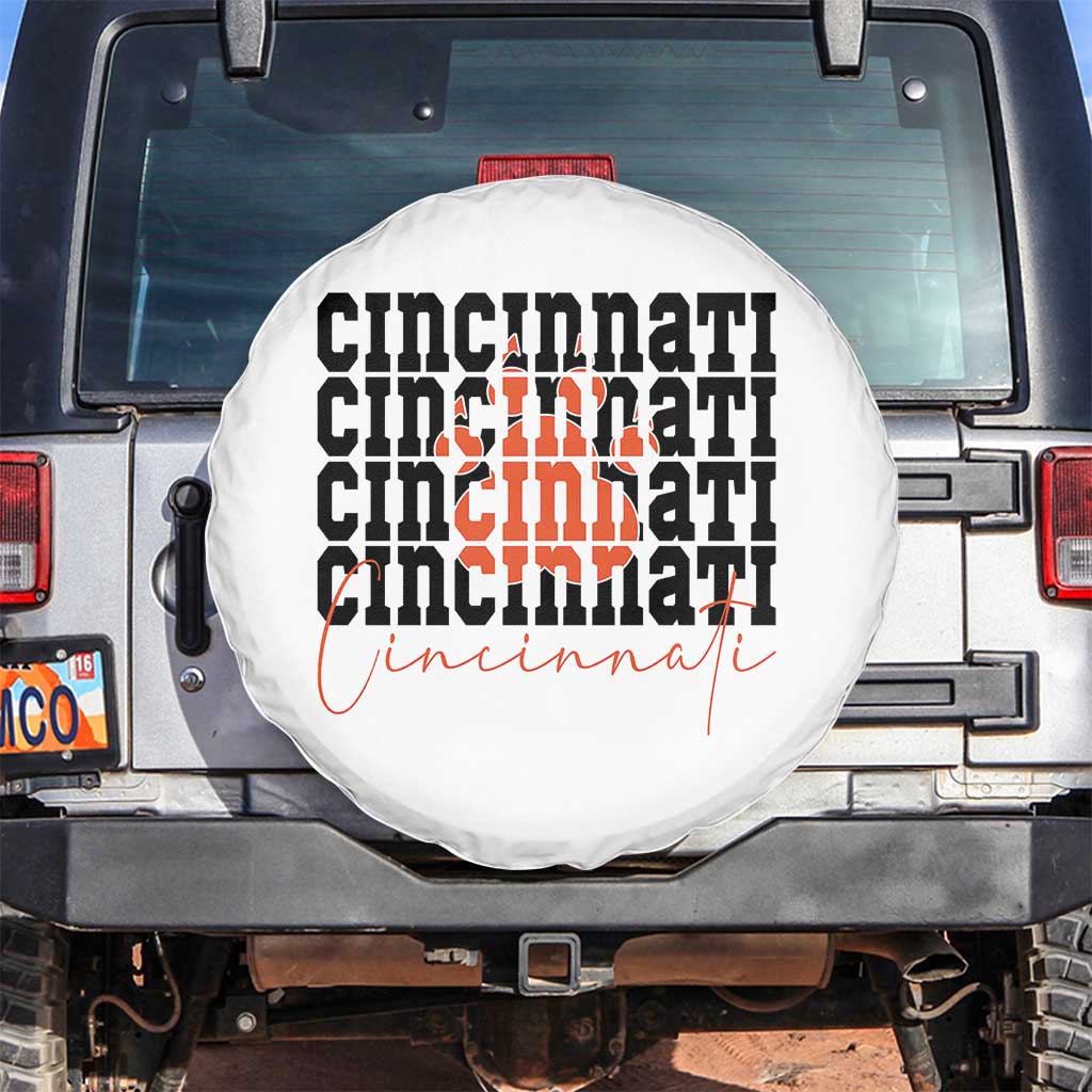 Cincinnati Tiger Paw Spare Tire Cover Football Lover Gift - Wonder Print Shop