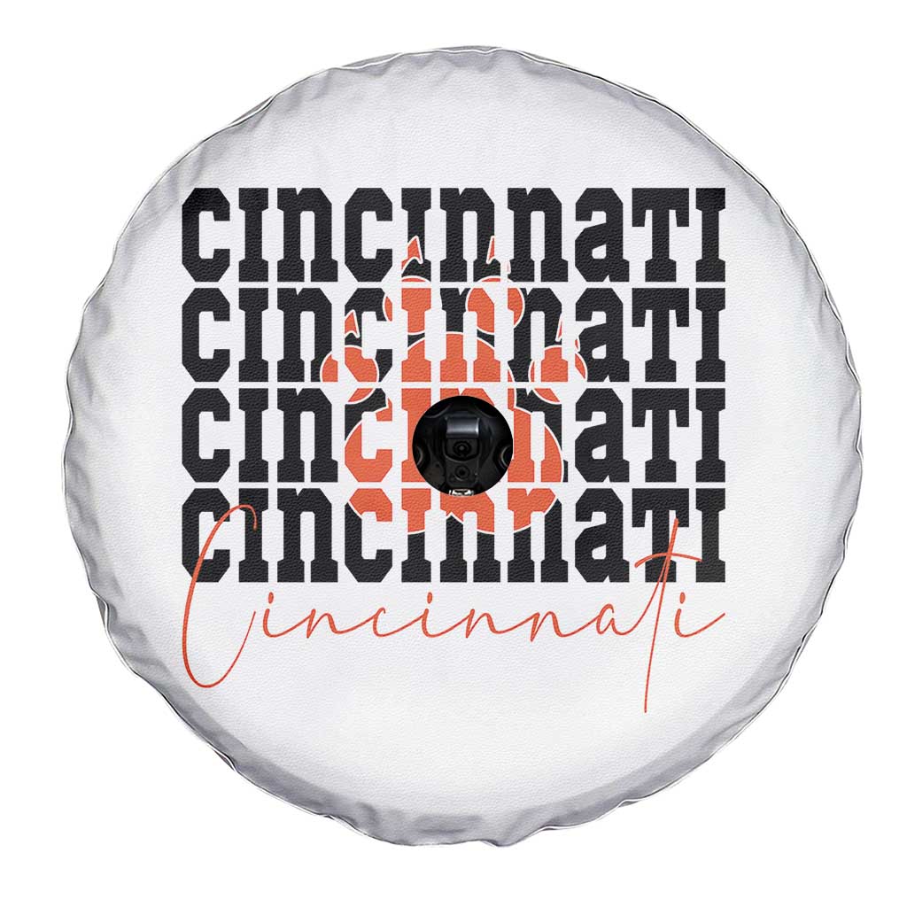 Cincinnati Tiger Paw Spare Tire Cover Football Lover Gift - Wonder Print Shop