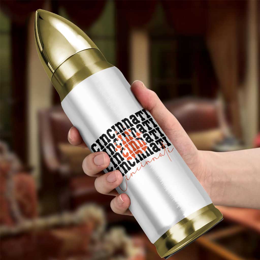 Cincinnati Tiger Paw Bullet Tumbler Football Lover Gift - Wonder Print Shop