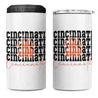 Cincinnati Tiger Paw 4 in 1 Can Cooler Tumbler Football Lover Gift - Wonder Print Shop
