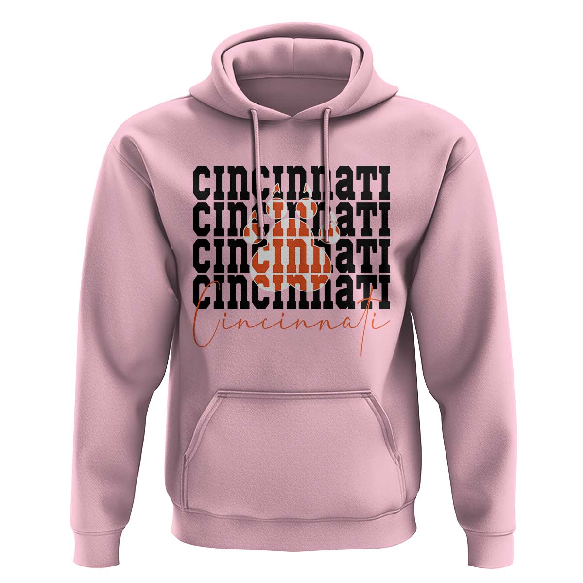 Cincinnati Tiger Paw Hoodie Football Lover Gift - Wonder Print Shop