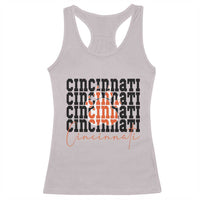 Cincinnati Tiger Paw Racerback Tank Top Football Lover Gift - Wonder Print Shop