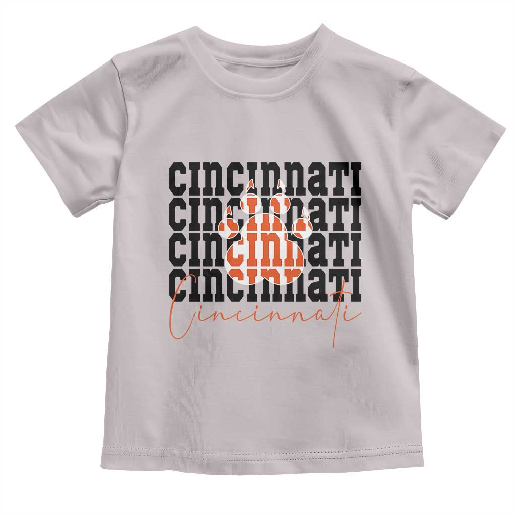 Cincinnati Tiger Paw Toddler T Shirt Football Lover Gift - Wonder Print Shop