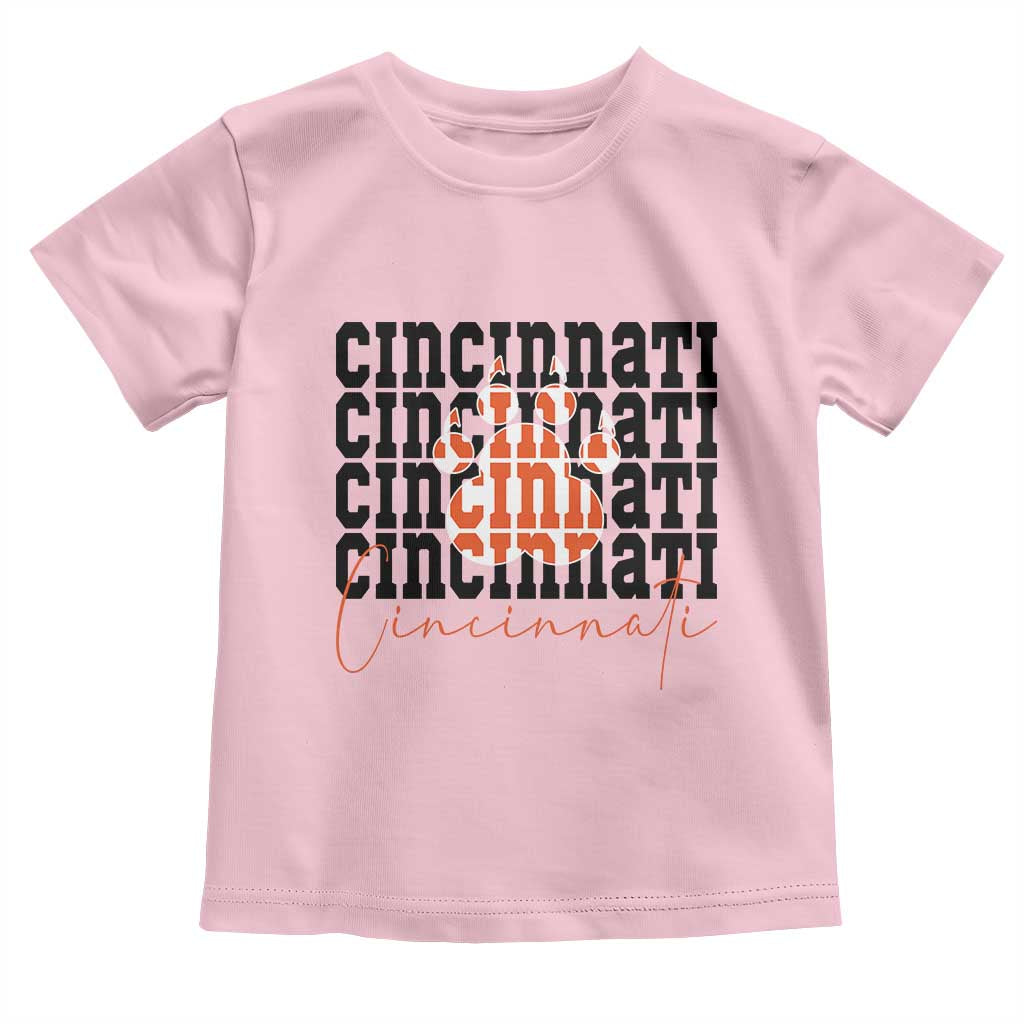 Cincinnati Tiger Paw Toddler T Shirt Football Lover Gift - Wonder Print Shop