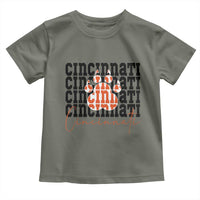 Cincinnati Tiger Paw Toddler T Shirt Football Lover Gift - Wonder Print Shop