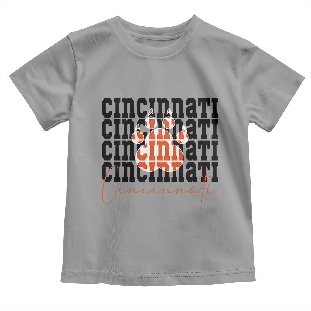 Cincinnati Tiger Paw Toddler T Shirt Football Lover Gift - Wonder Print Shop