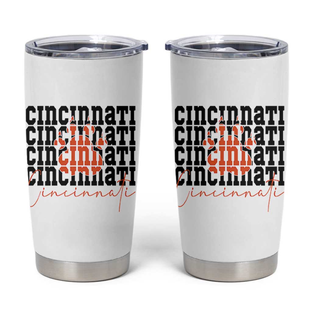 Cincinnati Tiger Paw Tumbler Cup Football Lover Gift - Wonder Print Shop