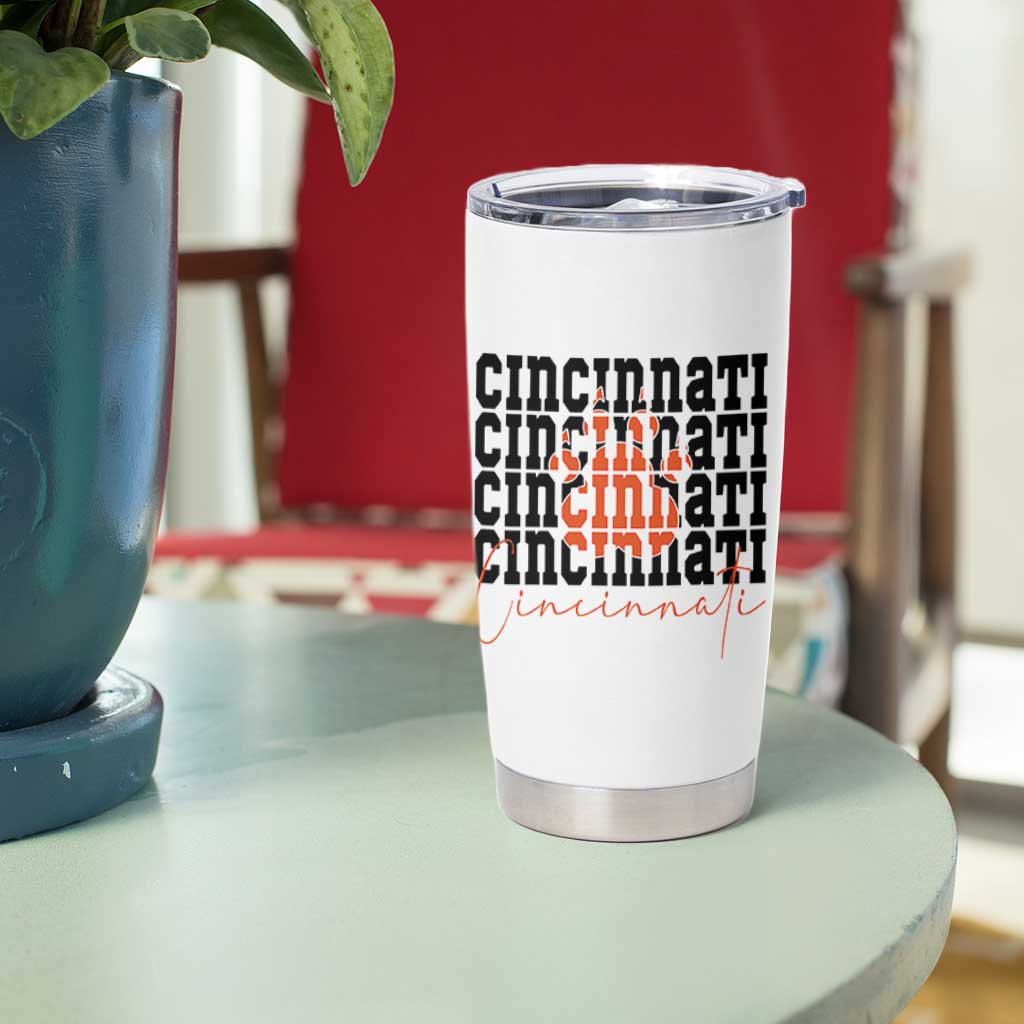 Cincinnati Tiger Paw Tumbler Cup Football Lover Gift - Wonder Print Shop