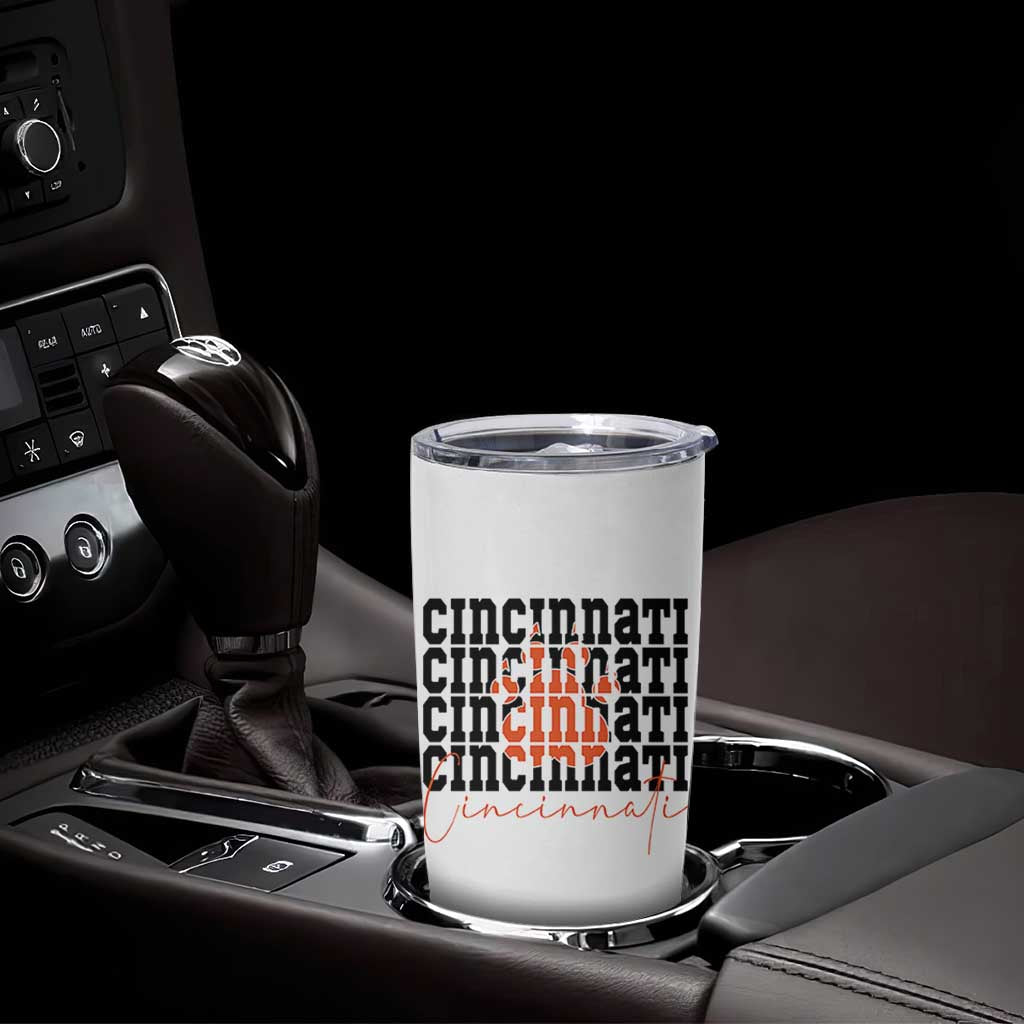 Cincinnati Tiger Paw Tumbler Cup Football Lover Gift - Wonder Print Shop