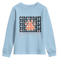 Cincinnati Tiger Paw Youth Sweatshirt Football Lover Gift - Wonder Print Shop