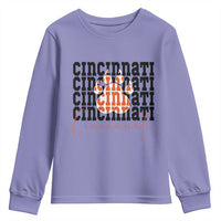 Cincinnati Tiger Paw Youth Sweatshirt Football Lover Gift - Wonder Print Shop