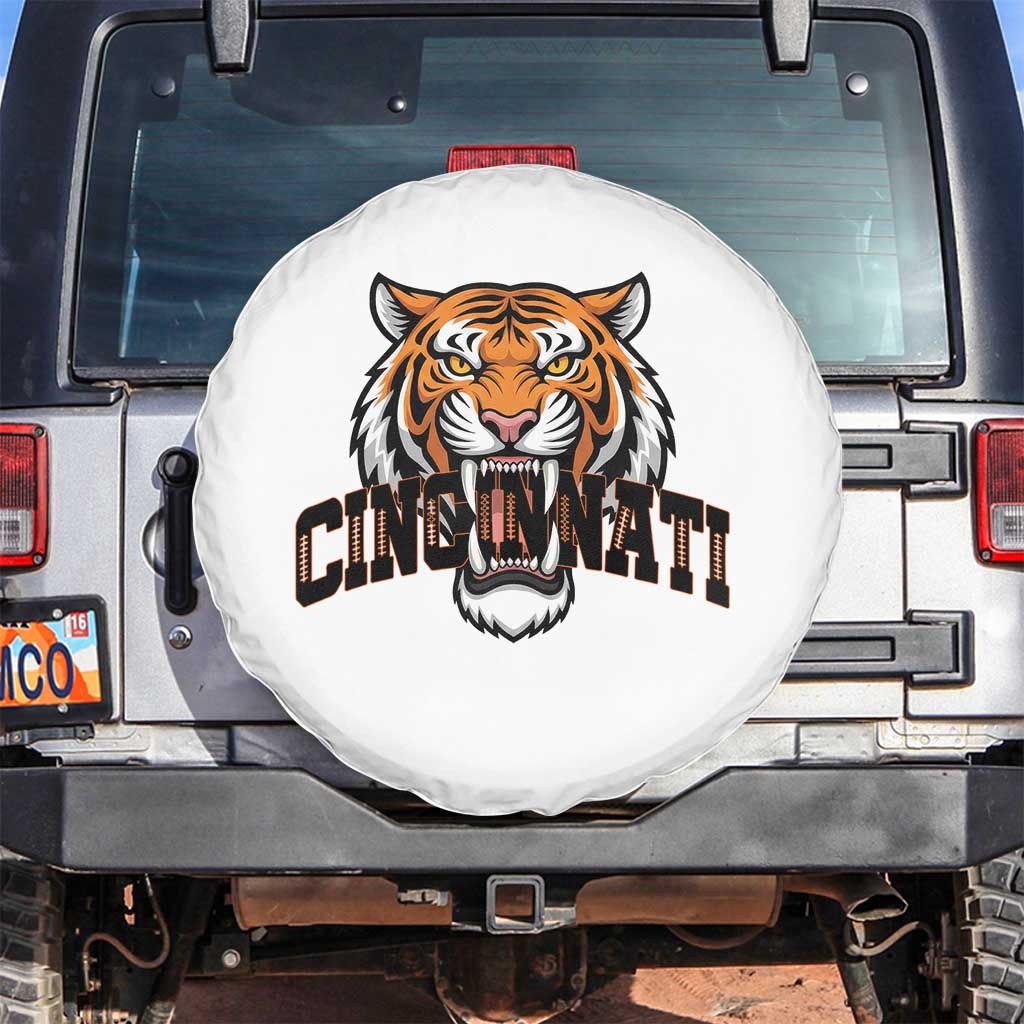 Roaring Cincinnati Tiger Football Spare Tire Cover Game Day Fans Gift - Wonder Print Shop