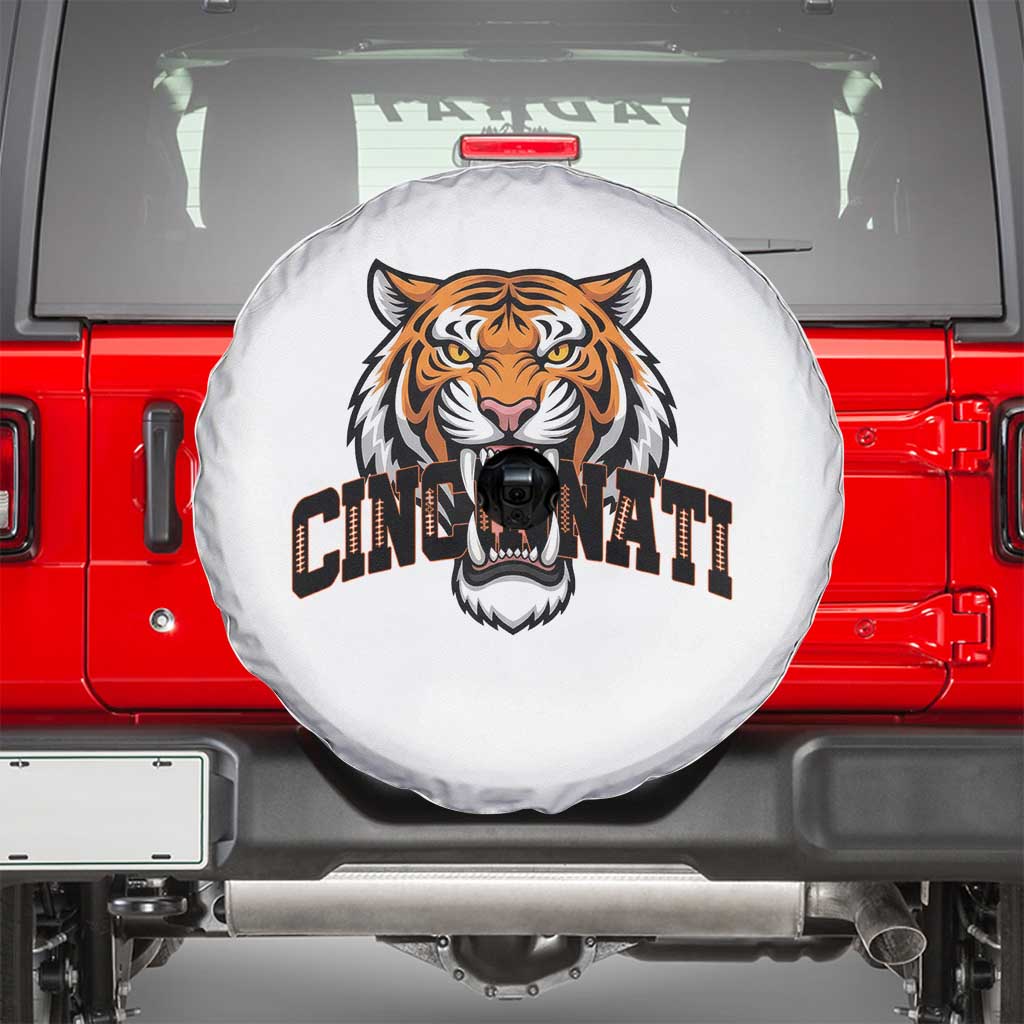 Roaring Cincinnati Tiger Football Spare Tire Cover Game Day Fans Gift - Wonder Print Shop