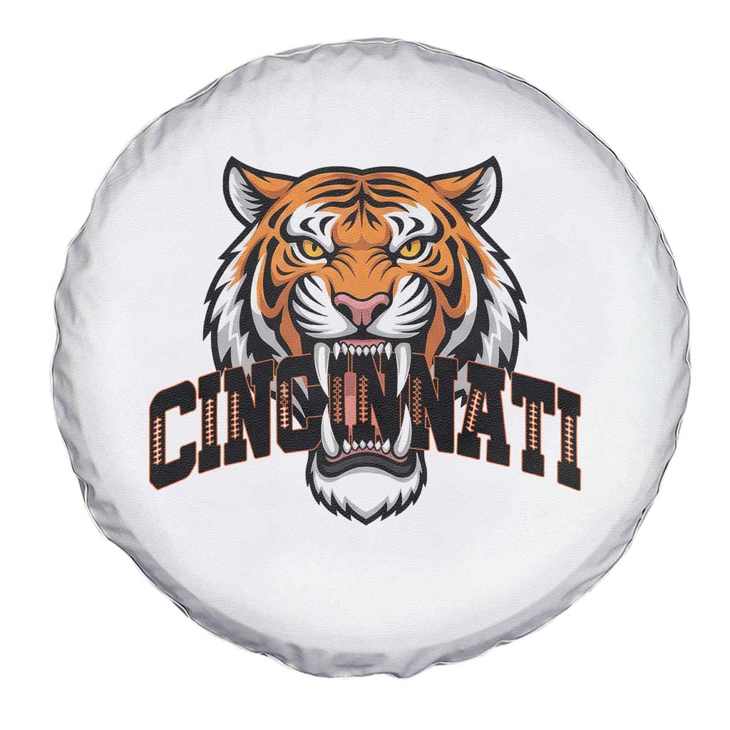 Roaring Cincinnati Tiger Football Spare Tire Cover Game Day Fans Gift - Wonder Print Shop
