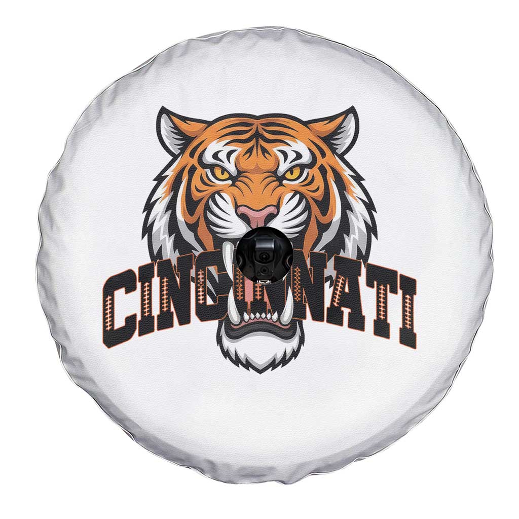 Roaring Cincinnati Tiger Football Spare Tire Cover Game Day Fans Gift - Wonder Print Shop