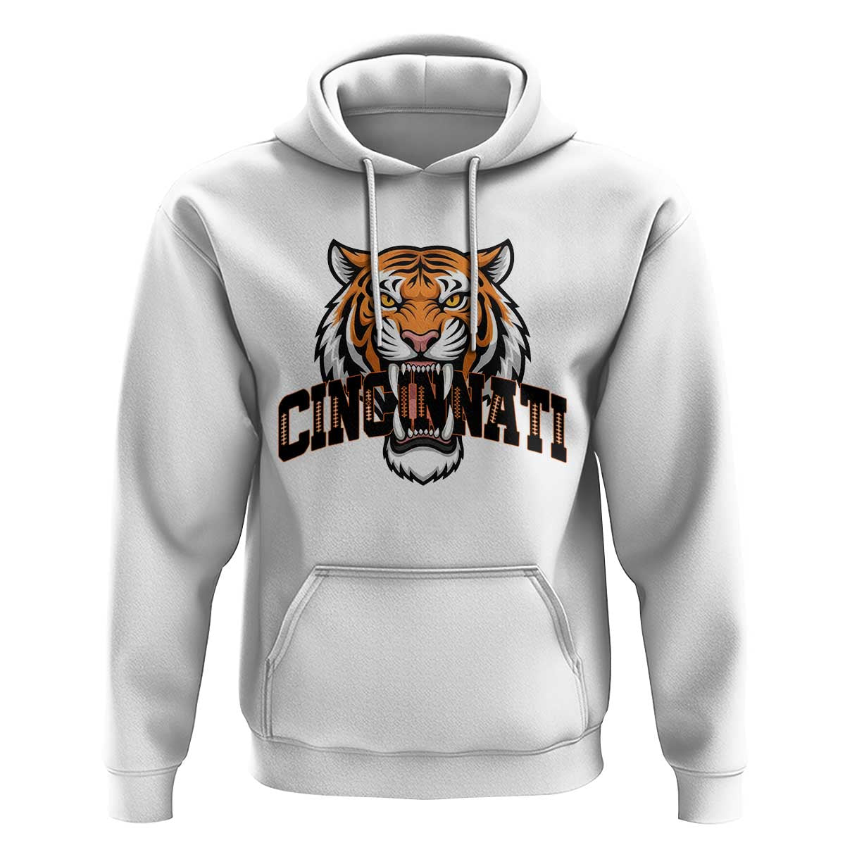 Roaring Cincinnati Tiger Football Hoodie Game Day Fans Gift - Wonder Print Shop