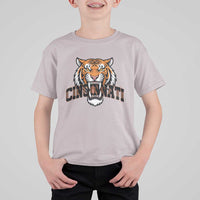 Roaring Cincinnati Tiger Football T Shirt For Kid Game Day Fans Gift - Wonder Print Shop