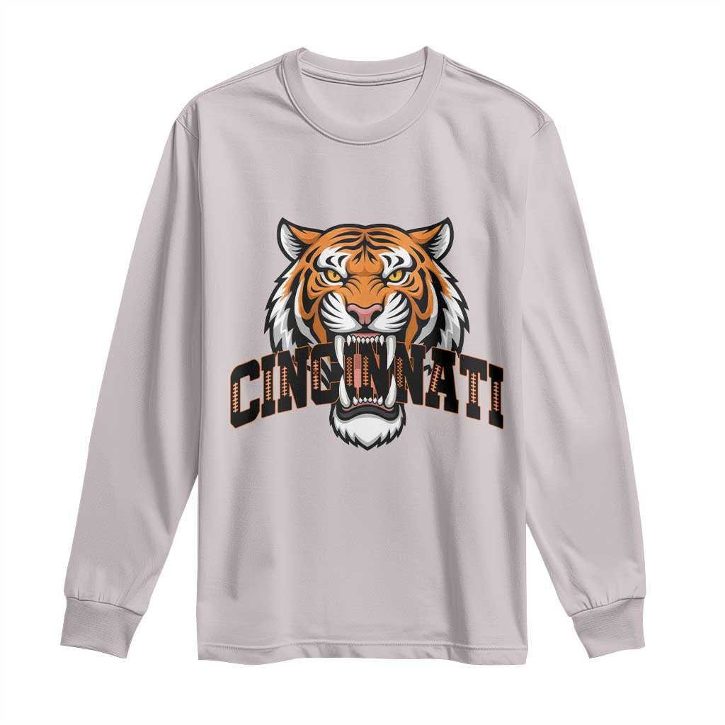 Roaring Cincinnati Tiger Football Long Sleeve Shirt Game Day Fans Gift - Wonder Print Shop