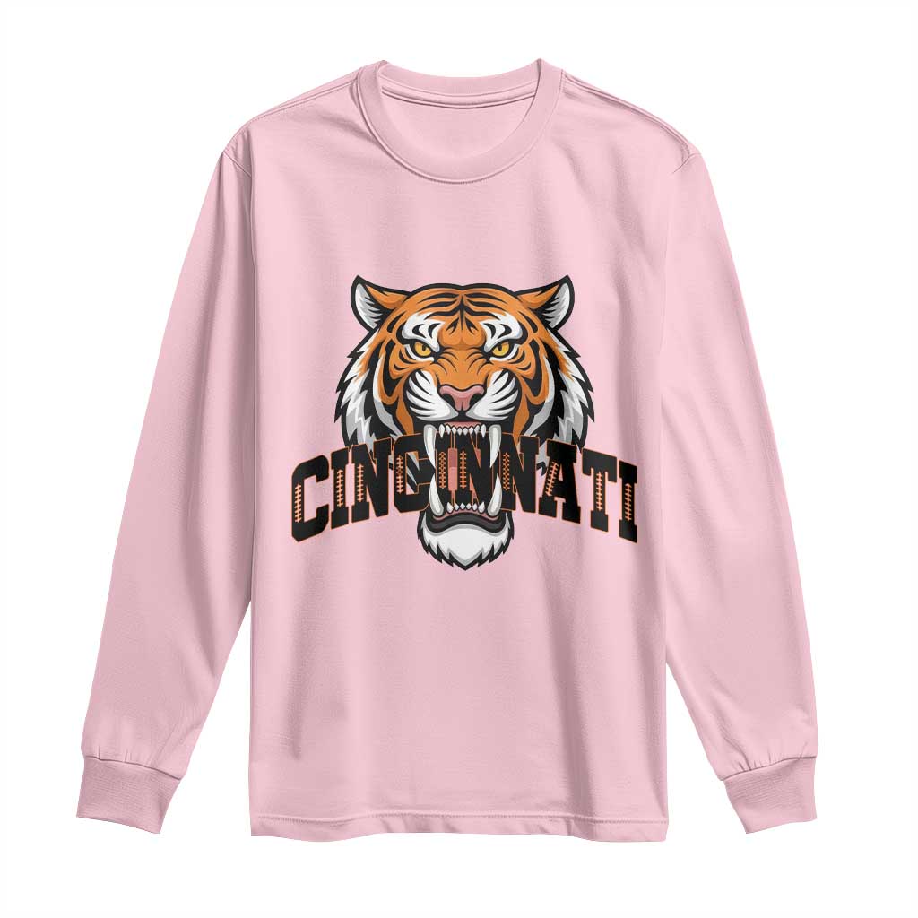 Roaring Cincinnati Tiger Football Long Sleeve Shirt Game Day Fans Gift - Wonder Print Shop