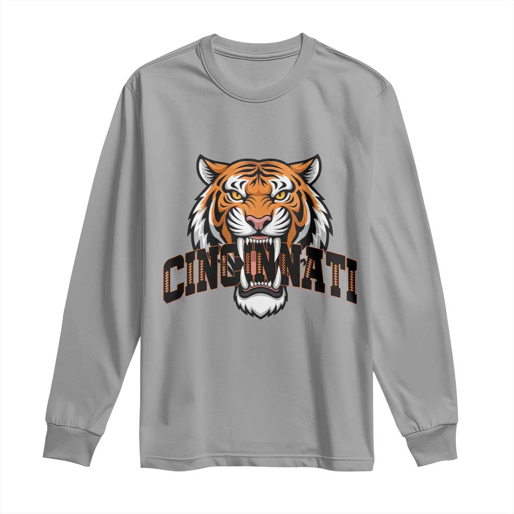 Roaring Cincinnati Tiger Football Long Sleeve Shirt Game Day Fans Gift - Wonder Print Shop