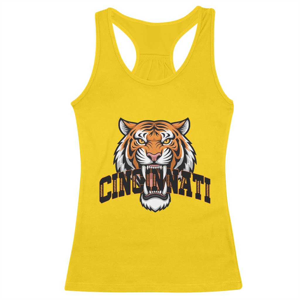 Roaring Cincinnati Tiger Football Racerback Tank Top Game Day Fans Gift - Wonder Print Shop