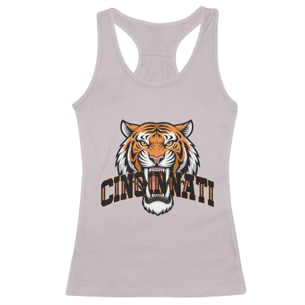 Roaring Cincinnati Tiger Football Racerback Tank Top Game Day Fans Gift - Wonder Print Shop